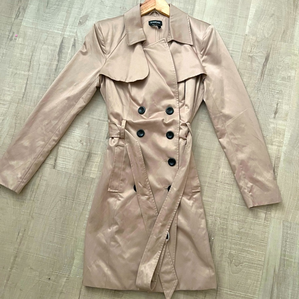 Bebe double breasted trench coat